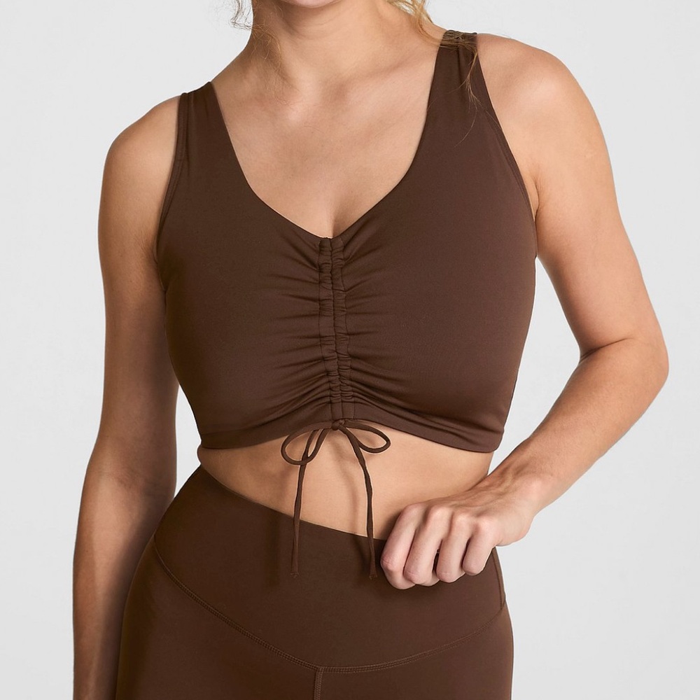 VS Brown Ruched sports bra NWT